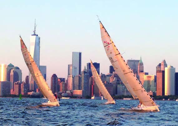 Halcyon Sailing off the Manhattan Coast