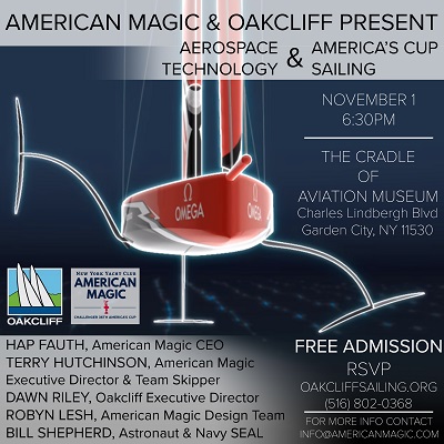 New York Yacht Club American Magic and Oakcliff Sailing present Aerospace Technology & America’s Cup Sailing
