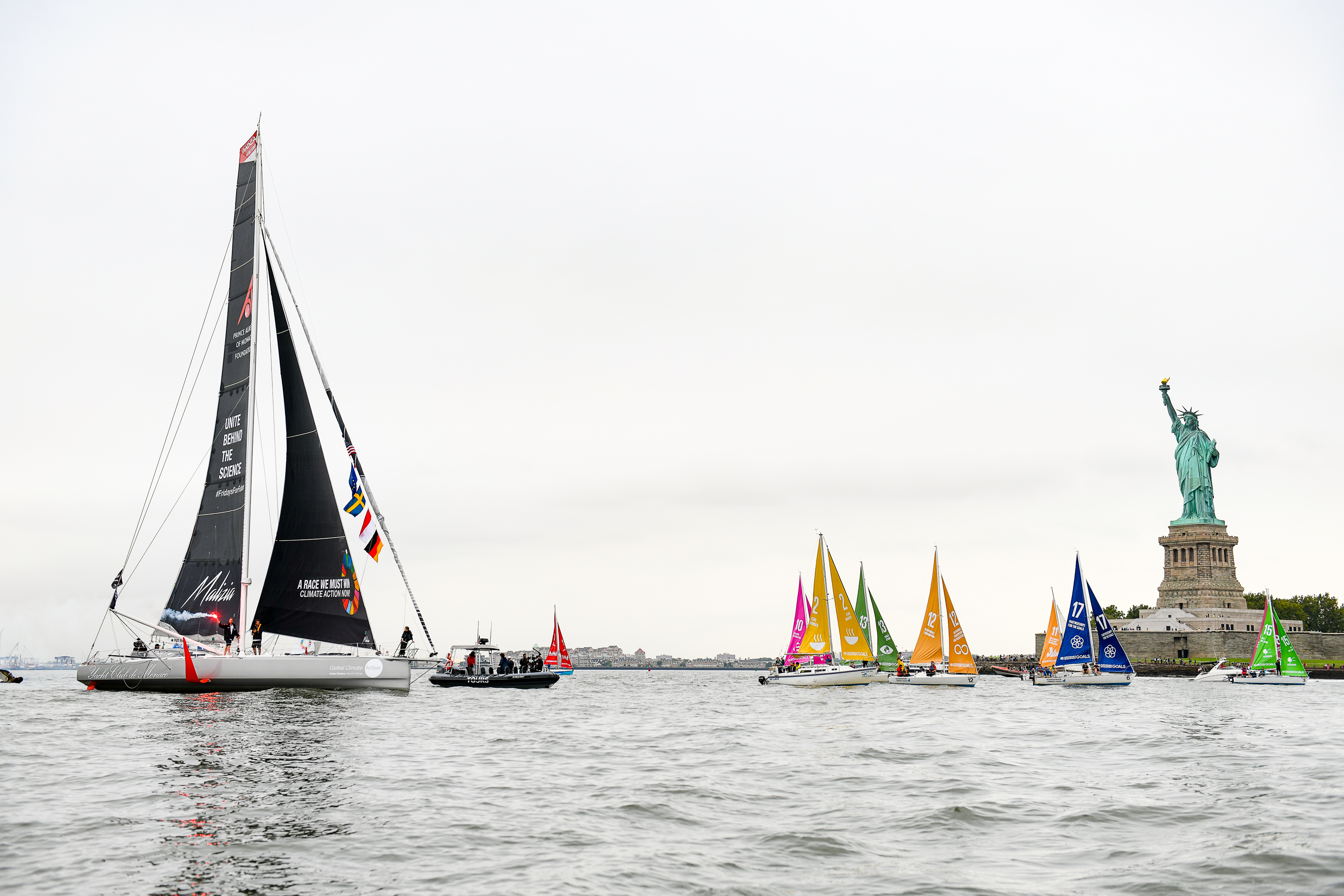 Sustainable Development Goals Flotilla welcomes environmental activist Greta Thunberg to New York City