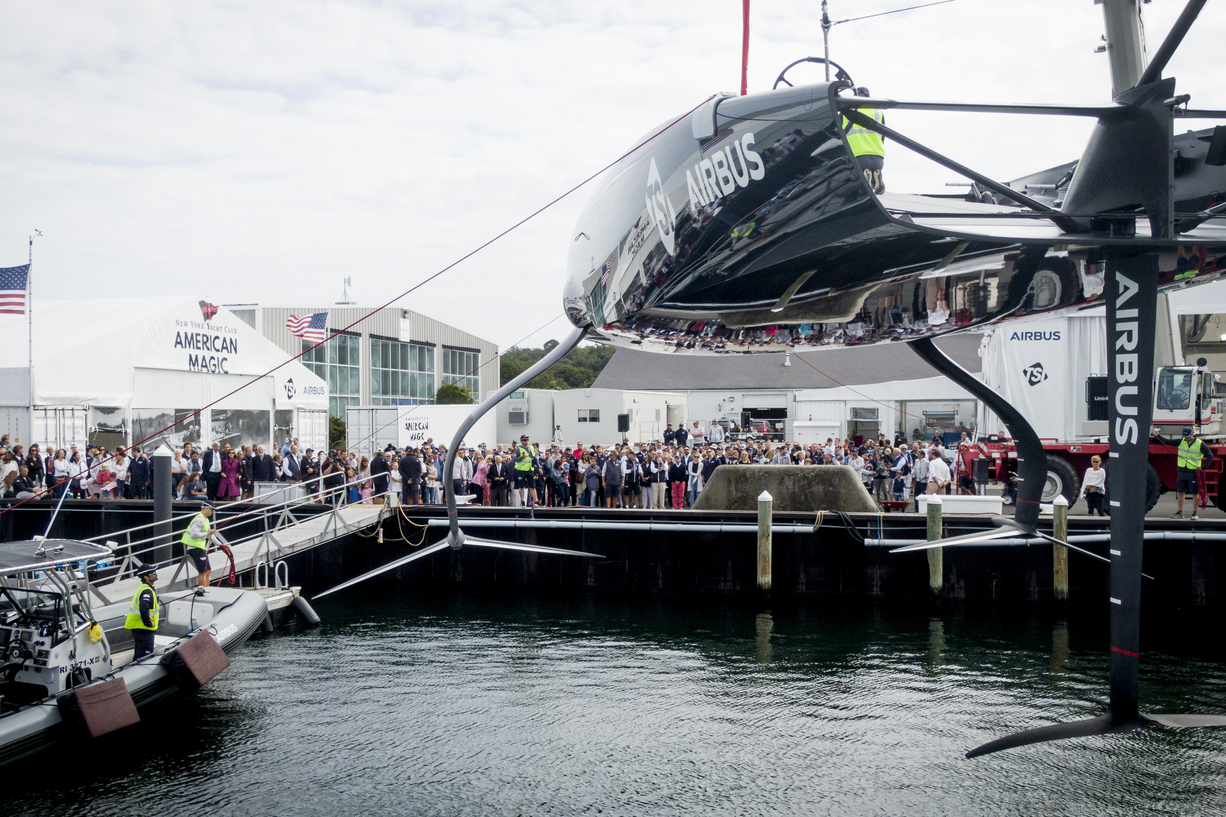 Defiant, New York Yacht Club American Magic’s First AC75, is officially launched and named