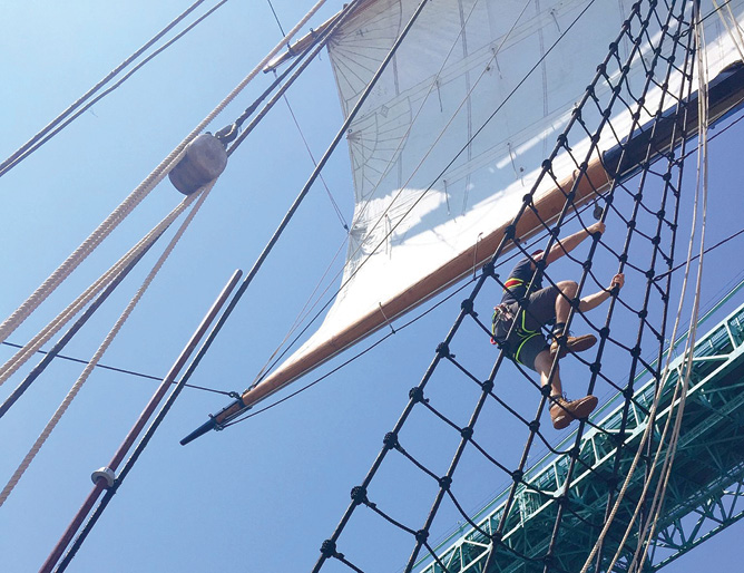 120 Feet Aloft with Tall Ship Rigger Becca Buckler