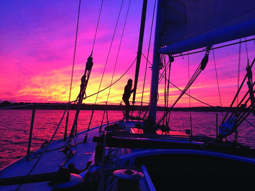 Sunset cruises are a popular offering, and Captain Darin will play guitar for you! © sailpoetslounge.com