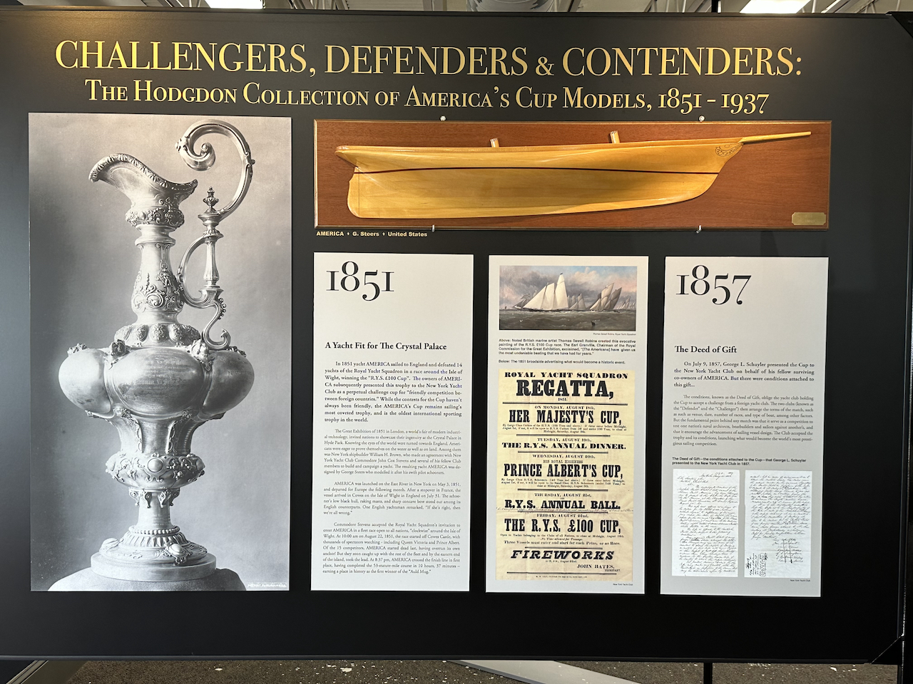 Herreshoff Marine Museum Unveils “Challengers, Defenders, and Contenders: The Hodgdon Collection of America’s Cup Models – 1851-1937” Exhibit