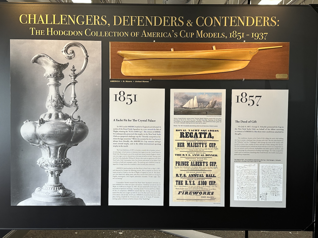 WindCheck Magazine Herreshoff Marine Museum Unveils Challengers,  Defenders, and Contenders: The Hodgdon Collection of America's Cup Models -  1851-1937 Exhibit - WindCheck Magazine