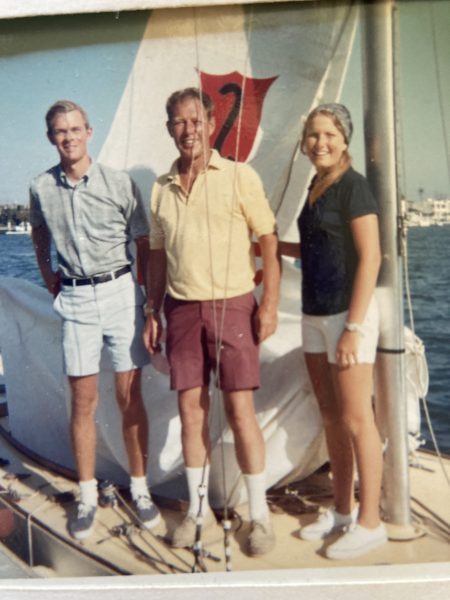 Marilee Allan, from a Southern California racing family, is pictured here circa 1970 after winning the Shields Western Region before heading east to college sailing.