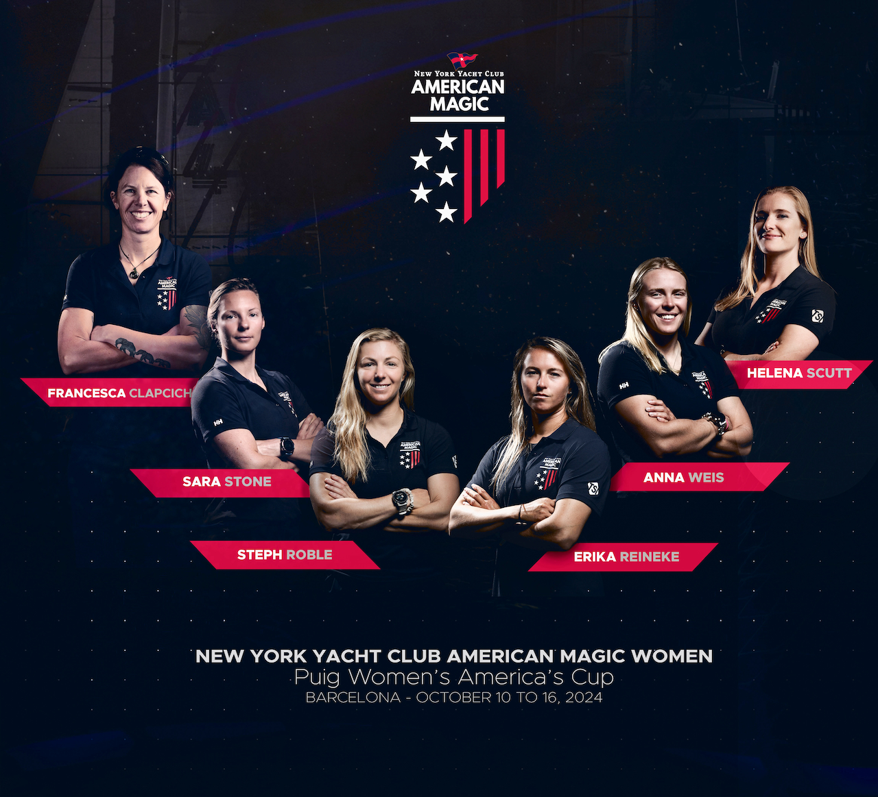 New York Yacht Club American Magic Women’s Team for the Puig Women’s America’s Cup 2024