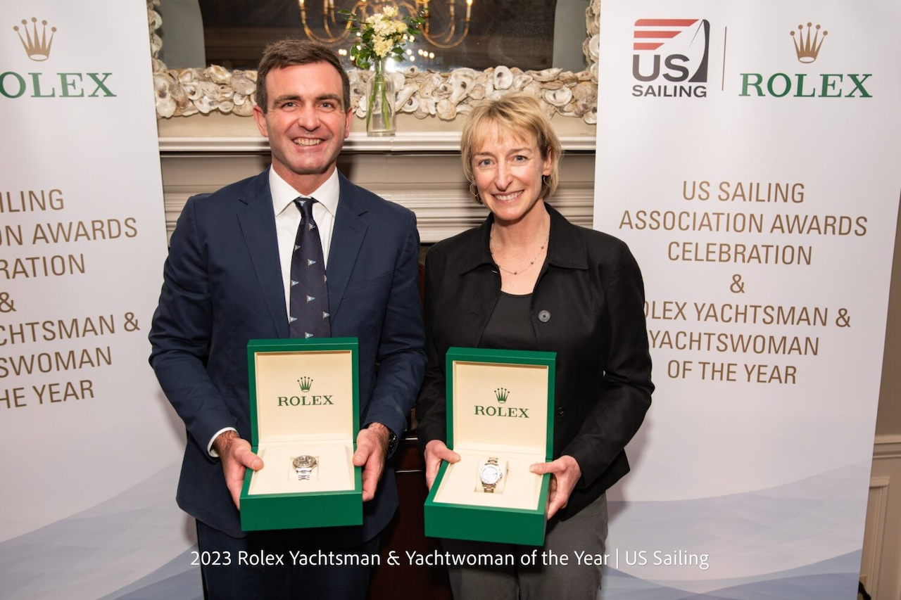 Charlie Enright, Christina Wolfe Receive US Sailing’s 2023 Rolex Yachtsman & Yachtswoman of the Year Awards